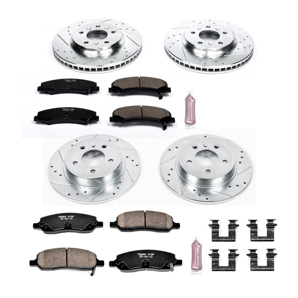 PowerStop Z23 Daily Driver Carbon-Fiber Ceramic Brake Pad and Drilled & Slotted
