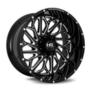 22x12 Hardrock BlackTop Xposed Gloss Black Milled 6x135 ET-51 wheel/rim