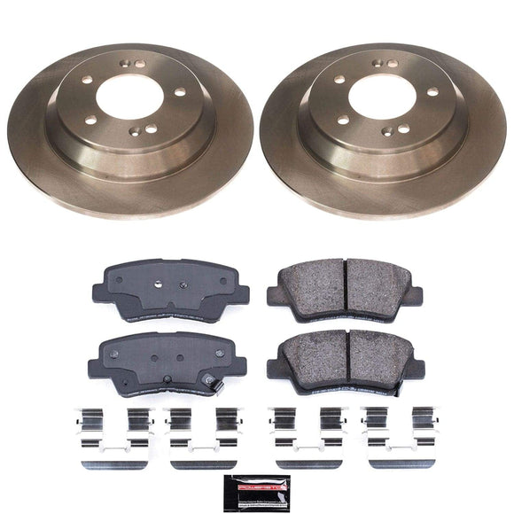 OE Stock Replacement Low-Dust Ceramic Brake Pad and Rotor Kit