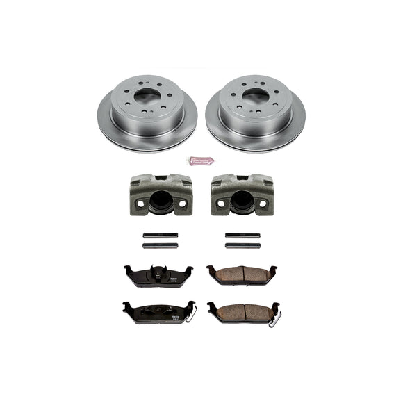PowerStop OE Stock Replacement Low-Dust Ceramic Brake Pad, Rotor and Caliper Kit
