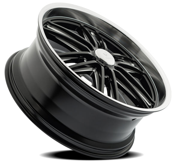 24x9 Resto Maverick Glossy Black Diamond Cut Lip 6x139.7 ET25 CB106.10 Wheel