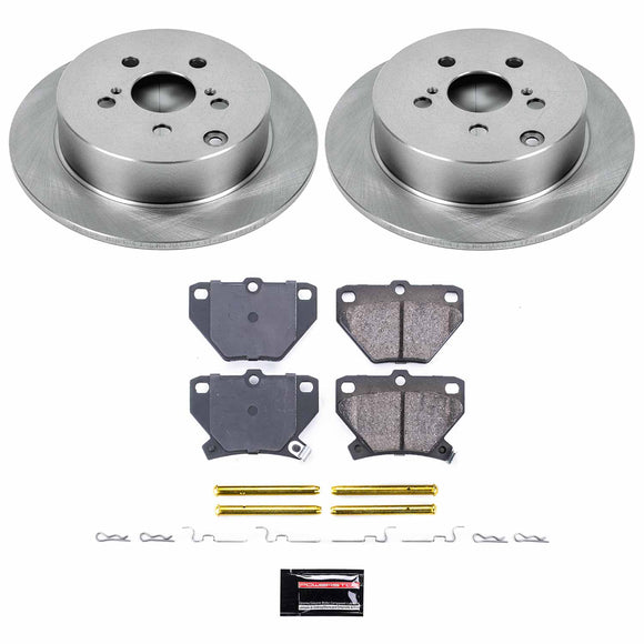 PowerStop OE Stock Replacement Low-Dust Ceramic Brake Pad and Rotor Kit