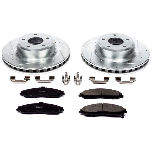 PowerStop Z23 Daily Driver Carbon-Fiber Ceramic Brake Pad and Drilled & Slotted
