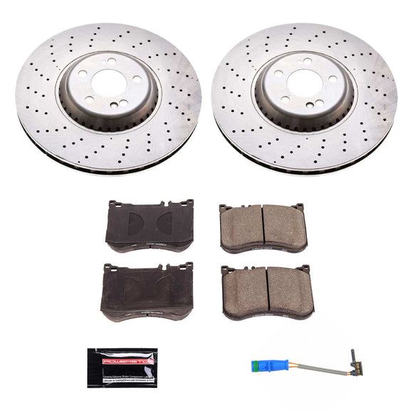 PowerStop OE Stock Replacement Low-Dust Ceramic Brake Pad and Rotor Kit