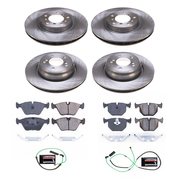 PowerStop OE Stock Replacement Low-Dust Ceramic Brake Pad and Rotor Kit