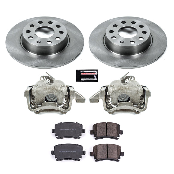 PowerStop OE Stock Replacement Low-Dust Ceramic Brake Pad, Rotor and Caliper Kit