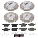 PowerStop Semi-Coated Rotor and Low-Dust Ceramic Brake Pad Kit