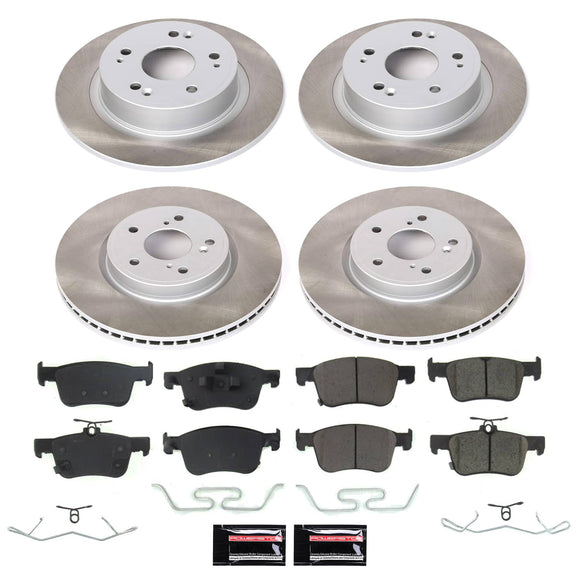 PowerStop Semi-Coated Rotor and Low-Dust Ceramic Brake Pad Kit