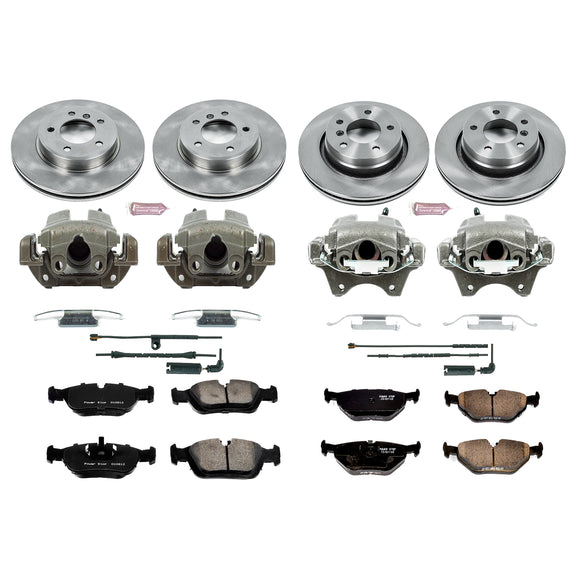 PowerStop OE Stock Replacement Low-Dust Ceramic Brake Pad, Rotor and Caliper Kit