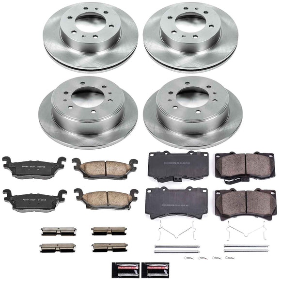 PowerStop OE Stock Replacement Low-Dust Ceramic Brake Pad and Rotor Kit