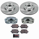 PowerStop OE Stock Replacement Low-Dust Ceramic Brake Pad, Rotor and Caliper Kit