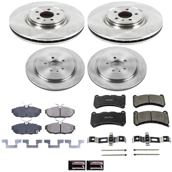 PowerStop OE Stock Replacement Low-Dust Ceramic Brake Pad and Rotor Kit