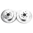 PowerStop Evolution Drilled Slotted Rotors Pair Rear For LRover LR2