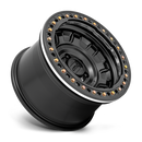 17x9 KMC KM236 Tank Beadlock Satin Black 8x165.1 ET-38 CB125.1 Wheel Rim