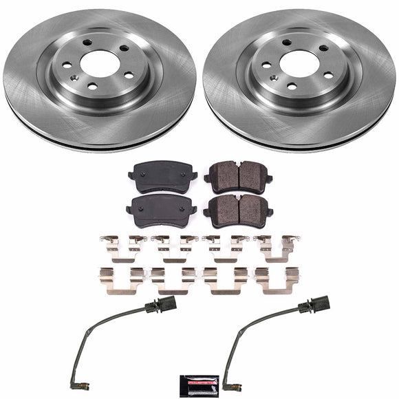 PowerStop OE Stock Replacement Low-Dust Ceramic Brake Pad and Rotor Kit