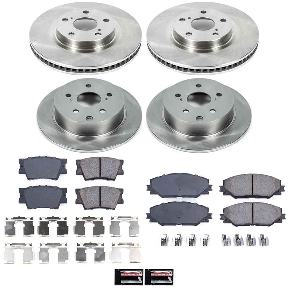 PowerStop OE Stock Replacement Low-Dust Ceramic Brake Pad and Rotor Kit