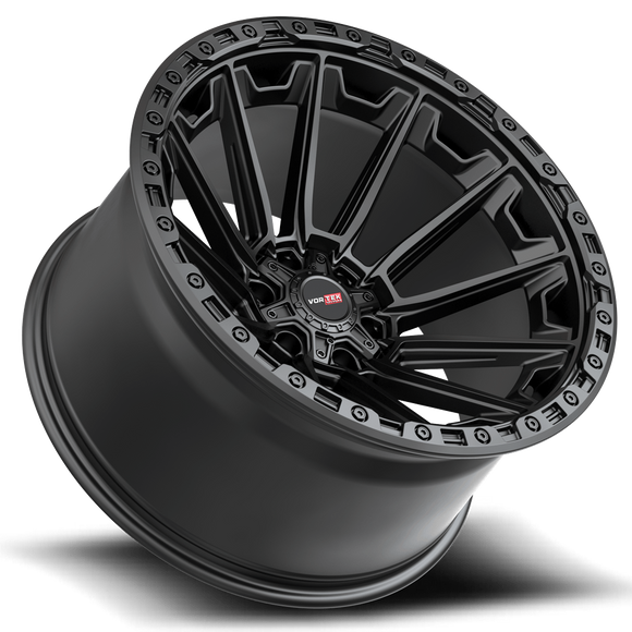 24x10 Vortek VRT-601 Spartan Matte Black 6x135 ET0 CB106.1 Wheel Rim