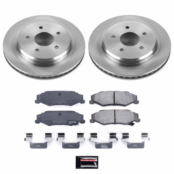 PowerStop OE Stock Replacement Low-Dust Ceramic Brake Pad and Rotor Kit