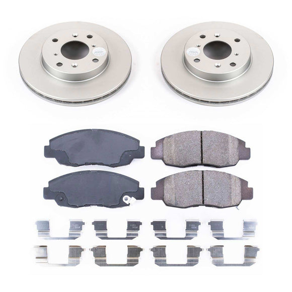 PowerStop Genuine Geomet Coated Rotor and Low-Dust Ceramic Brake Pad Kit