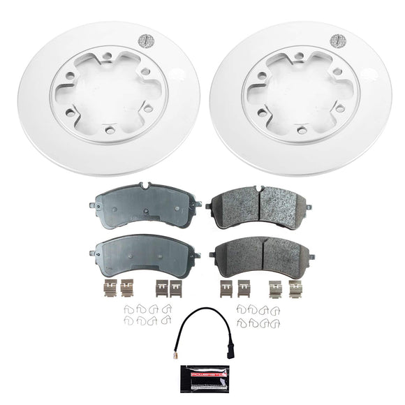 PowerStop Genuine Geomet Coated Rotor and Low-Dust Ceramic Brake Pad Kit
