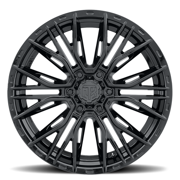 22x9.5 MTX Gangstar Gloss Black 6x135 ET20 CB87.1 Wheel
