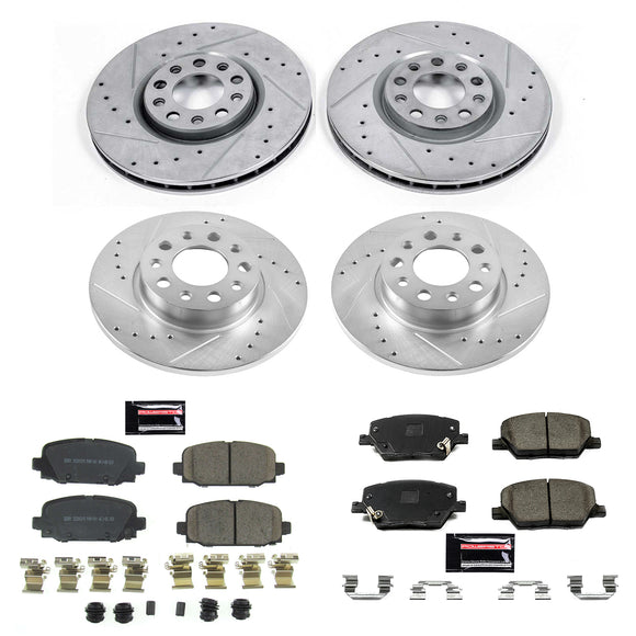 PowerStop Z23 Daily Driver Carbon-Fiber Ceramic Brake Pad and Drilled & Slotted