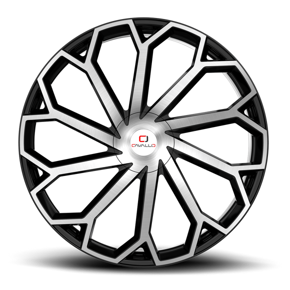 22x8.5 Cavallo CLV-51 Gloss Black Machined 5x112/114.3 ET38 wheel/rim