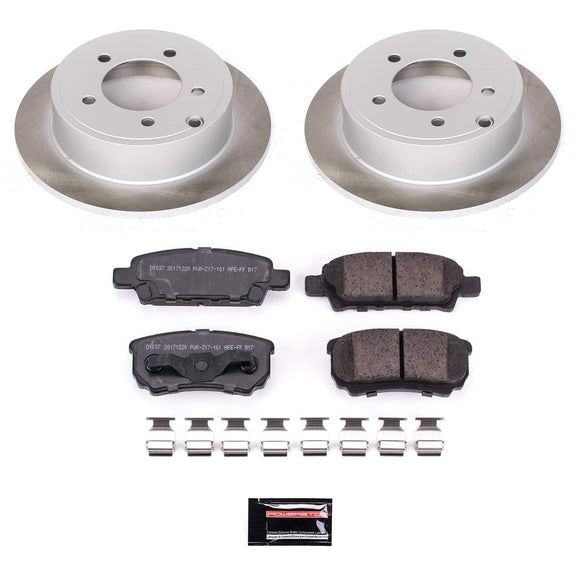 PowerStop Semi-Coated Rotor and Low-Dust Ceramic Brake Pad Kit