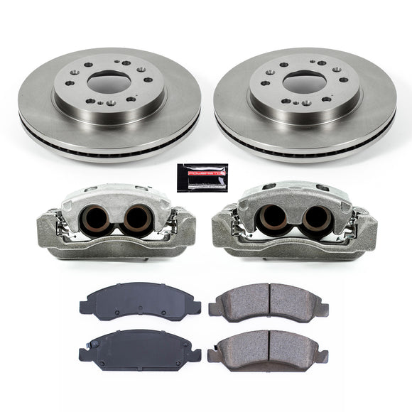 PowerStop OE Stock Replacement Low-Dust Ceramic Brake Pad, Rotor and Caliper Kit
