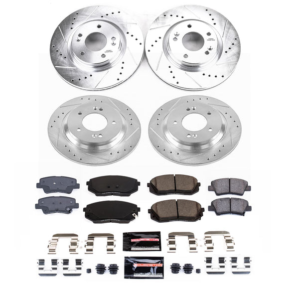 PowerStop Z23 Daily Driver Carbon-Fiber Ceramic Brake Pad and Drilled & Slotted