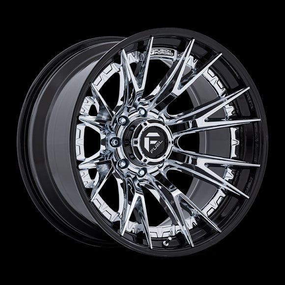 24X12 Fuel FC402 Catalyst Chrome With Gloss Black Lip 8x165.1 ET-44 Wheel Rim