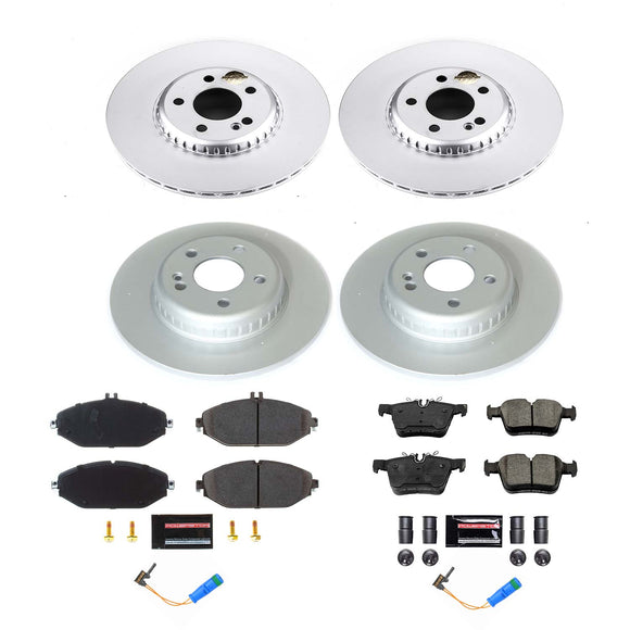 PowerStop Genuine Geomet Coated Rotor and Carbon-Fiber Ceramic Brake Pad Kit