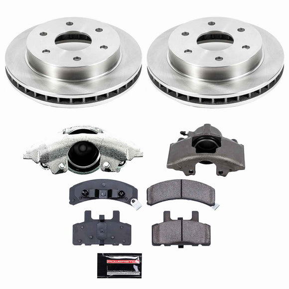 PowerStop OE Stock Replacement Low-Dust Ceramic Brake Pad, Rotor and Caliper Kit