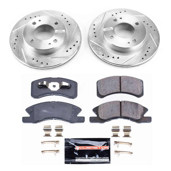 PowerStop Z23 Daily Driver Carbon-Fiber Ceramic Brake Pad and Drilled & Slotted