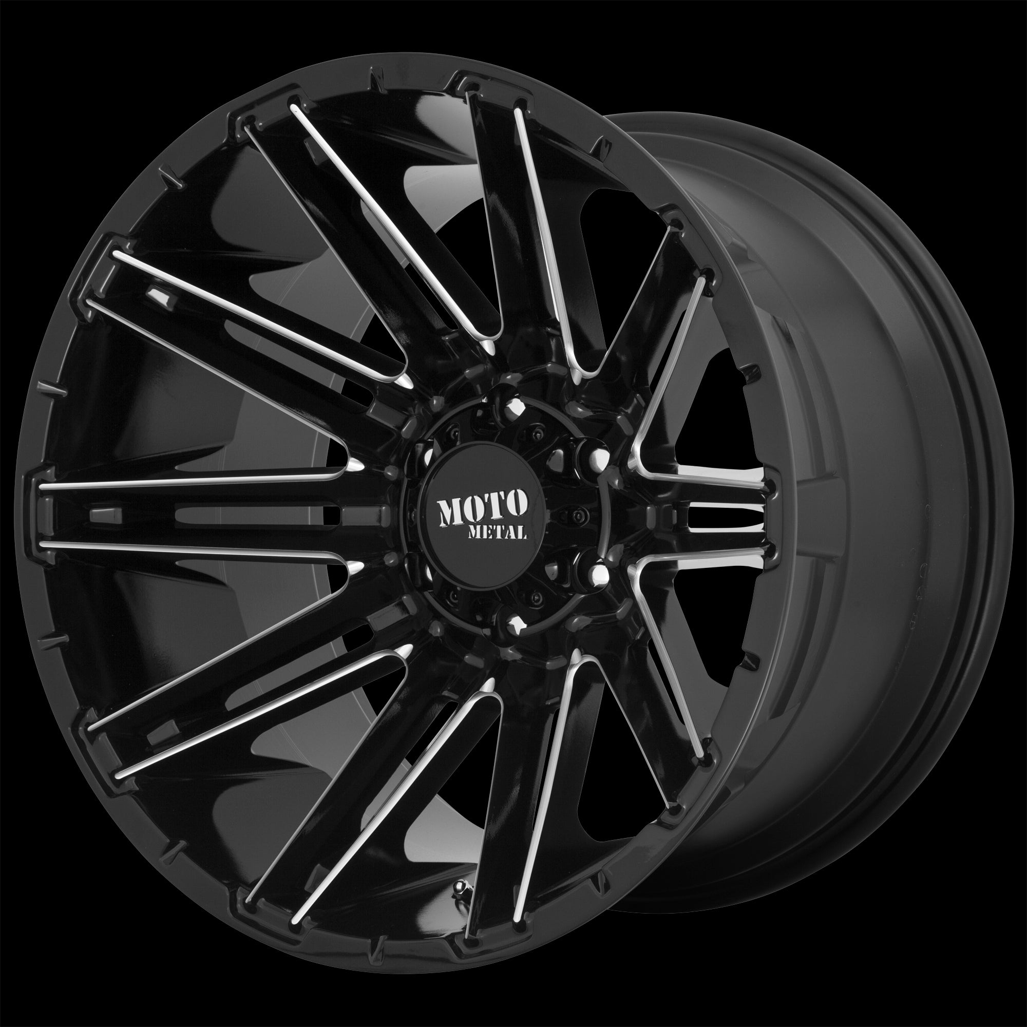 20X9 Moto Metal MO998 KRAKEN Gloss Black Milled 6X135 ET0 wheel/rim