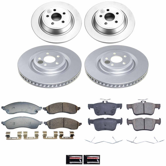 Genuine Geomet Coated Rotor and Low-Dust Ceramic Brake Pad Kit