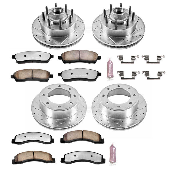 PowerStop Z36 Carbon-Fiber Ceramic Brake Pad with Drilled and Slotted Rotor Kit