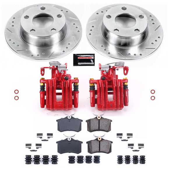 PowerStop Z23 Daily Driver Carbon-Fiber Ceramic Pads Drilled & Slotted Rotor & C