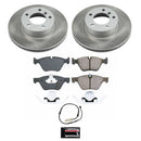 PowerStop Semi-Coated Rotor and Low-Dust Ceramic Brake Pad Kit