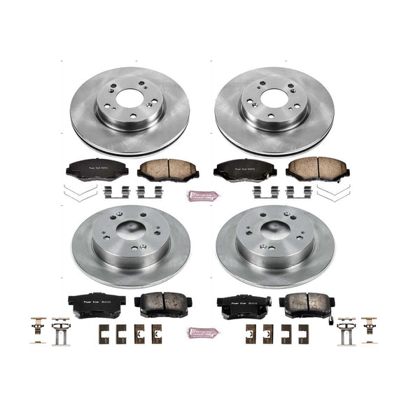 PowerStop OE Stock Replacement Low-Dust Ceramic Brake Pad and Rotor Kit