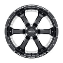 20x9 WELD Off-Road Granada Six Black Milled 6x139.7 6x5.5 ET0 Wheel Rim-2
