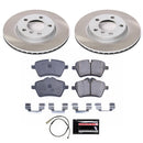 PowerStop Semi-Coated Rotor and Low-Dust Ceramic Brake Pad Kit