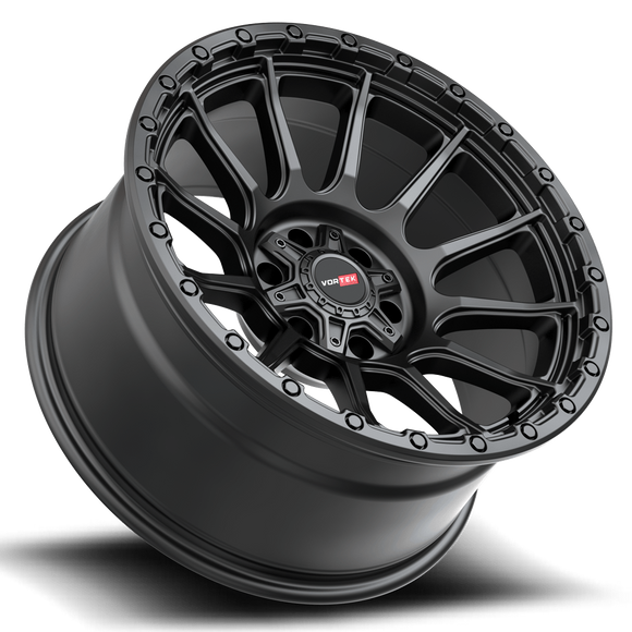 17x9 Vortek VRT-606 Vulcan Matte Black 6x120 ET0 CB93.1 Wheel Rim