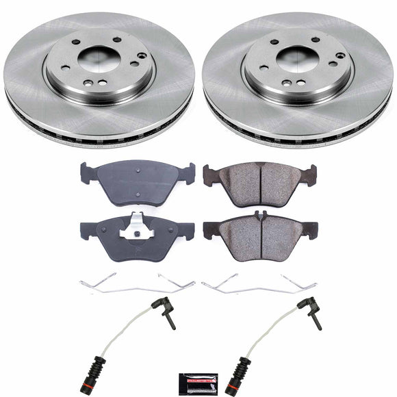 PowerStop OE Stock Replacement Low-Dust Ceramic Brake Pad and Rotor Kit