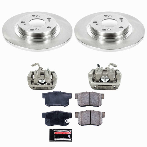 PowerStop OE Stock Replacement Low-Dust Ceramic Brake Pad, Rotor and Caliper Kit