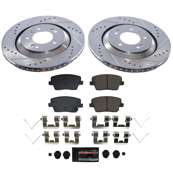 PowerStop Z23 Daily Driver Carbon-Fiber Ceramic Brake Pad and Drilled & Slotted