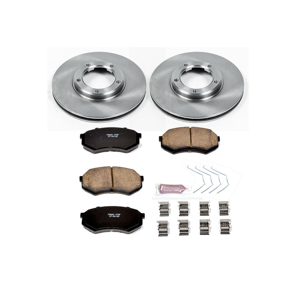 PowerStop OE Stock Replacement Low-Dust Ceramic Brake Pad and Rotor Kit