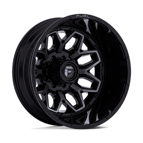 20x8.25 Fuel Off-Road D875 Flux Dually Gloss Black Gray Tint 8x210 ET-201 Wheel
