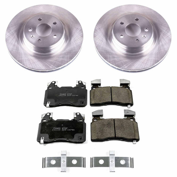 PowerStop OE Stock Replacement Low-Dust Ceramic Brake Pad and Rotor Kit