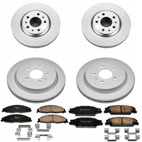 PowerStop Genuine Geomet Coated Rotor and Low-Dust Ceramic Brake Pad Kit